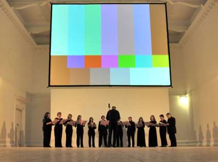 rehearsing Test Signal at the gallery